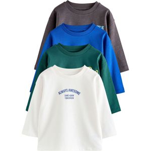 Next Shirt  royal blue/koningsblauw / aardetinten / smaragd / wit