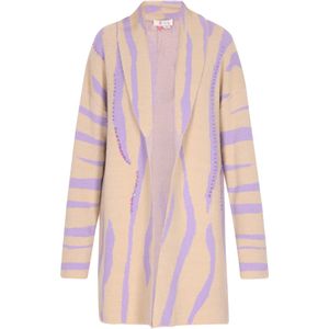 IZIA Gebreid vest  beige / lavendel
