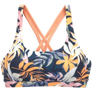 LASCANA ACTIVE Bikinitop  nachtblauw / olijfgroen / oranje / wit