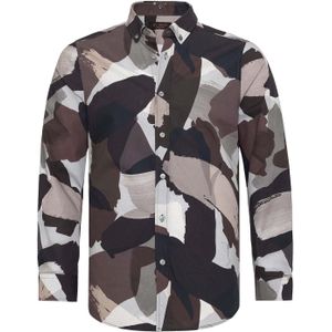 By Diess Collection Overhemd  bruin / donkerbruin / grijs / offwhite