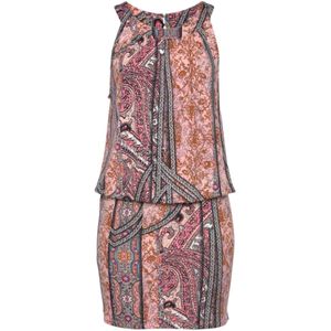 Zomerjurk - Roze Gedessineerd - Mouwloos - All-over Print