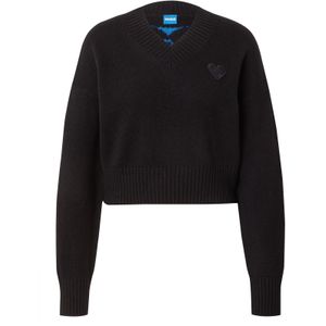 HUGO - Cropped Trui - Groen - Wolmix