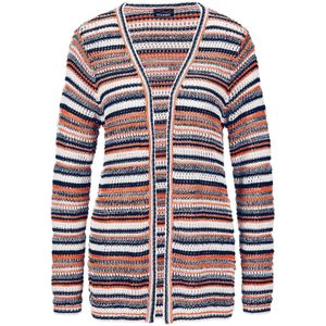 Goldner Gebreid vest  navy / lichtgrijs / oranje / offwhite