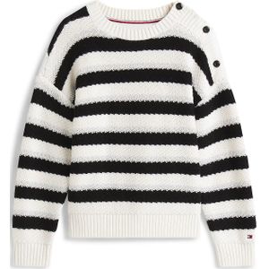 Tommy Hilfiger - LUREX STRIPE SWEATER - Gebreide Trui - Ivory Silk