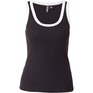 PIECES Top 'PCMAY'  zwart / wit