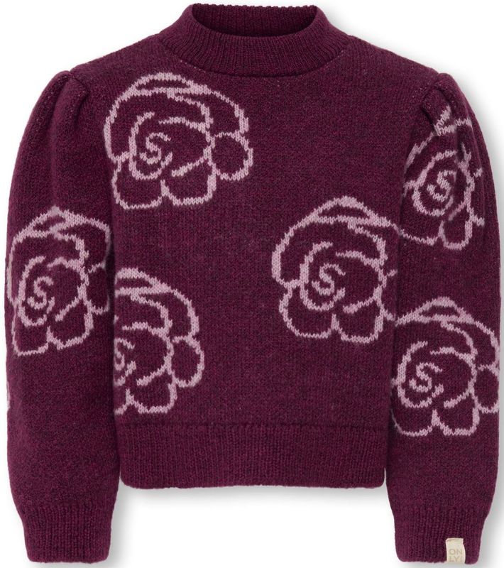 ONLY MINI - Gebreide Pullover - O-hals - Lange Mouwen - Jacquard