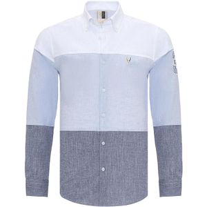 By Diess Collection Overhemd  blauw / donkergrijs / wit