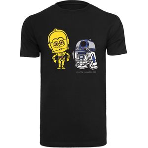 F4NT4STIC Shirt 'Star Wars Resistance Droids Chest'  blauw / geel / zwart / wit