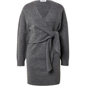 EDITED - Loran - Jurk - Donkergrijs - Wikkel Design - Kort/mini