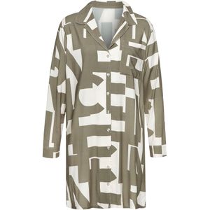 French Connection - Nachthemd - Groen/wit gedessineerd - Met Grafisch Patroon