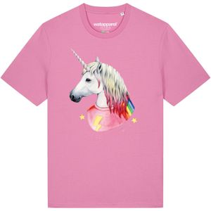 Watapparel Shirt 'Flash, the unicorn'  gemengde kleuren / eosine