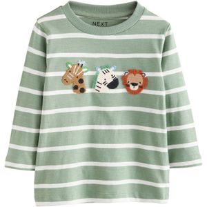 Next Shirt  bruin / groen / wit