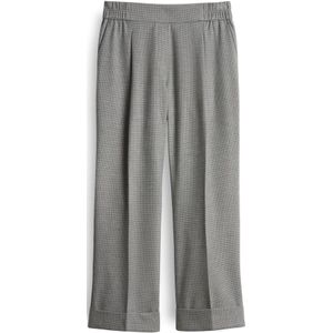 Broek met omslag en persplooien, model 'Maikito Pepita'