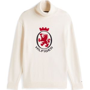 TOMMY HILFIGER Trui  lichtbeige / rood / zwart