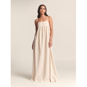 St MRLO Jurk 'ASTER MAXI DRESS'  lichtbeige