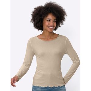 Unbranded - Longsleeve - Beige - 95% Viscose, 5% Elastaan