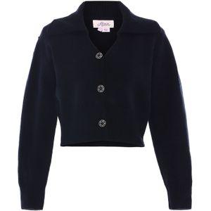 aleva Gebreid vest  zwart