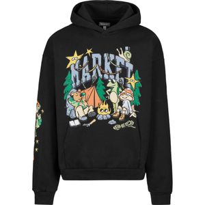 MARKET Sweatshirt 'Backcountry Buds'  geel / groen / zwart / wit