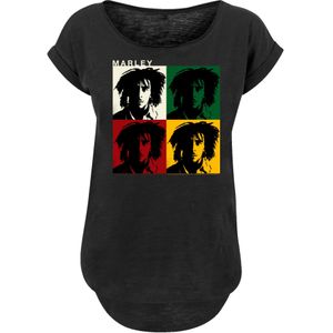 F4NT4STIC Shirt 'Bob Marley'  gemengde kleuren / zwart