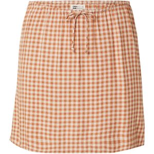 BILLABONG Rok 'LIL CHECK'  mandarijn / wit