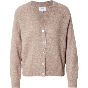 NÜMPH Gebreid vest 'Riette'  taupe