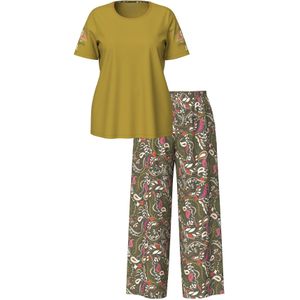 Ulla Popken Pyjama  olijfgroen / pink / rood / wit