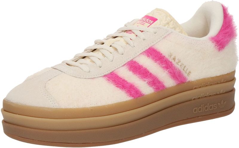 adidas Originals - GAZELLE BOLD - Sneakers - Cream white/Shock Pink/Gold metallic