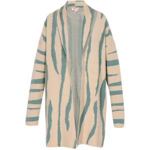 IZIA Gebreid vest  beige / turquoise