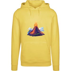 F4NT4STIC Sweatshirt 'Vulkanausbruch'  marine / lichtblauw / geel / oranje