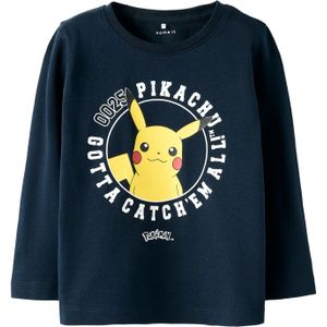 NAME IT Shirt 'NMMVOSRIC POKEMON'  navy / geel / rood / wit