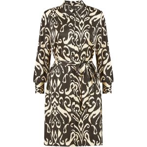 Mela London Blousejurk  crème / zwart