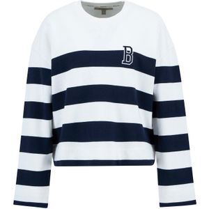 Barbour Sweatshirt 'Faye'  nachtblauw / wit
