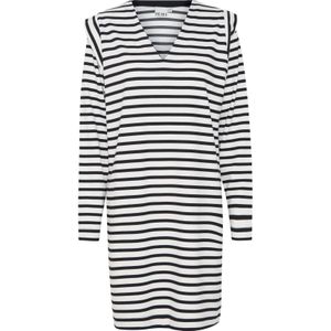 ICHI Jurk 'IHITIRA'  zwart / wit