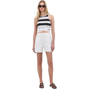 No Matter What Top  zwart / wit