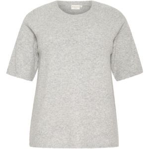 KAFFE CURVE Trui 'Sylvia'  grijs gemêleerd