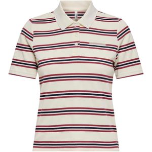 Only - Casual T-shirt - Antique White - Polyester/Katoen