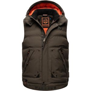 STONE HARBOUR Bodywarmer 'Egoor'  mokka / donkeroranje