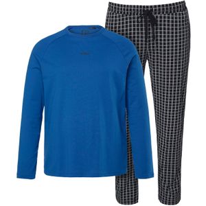 JP1880 Pyjama lang  azuur / zwart / wit