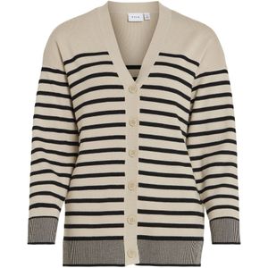 VILA Gebreid vest  beige / zwart