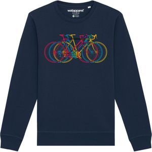 Watapparel Sweatshirt ' Fahrräder '  navy / gemengde kleuren