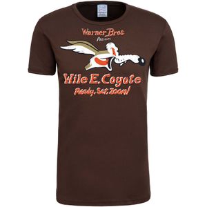 LOGOSHIRT Shirt 'Looney Tunes'  bruin / rood / wit
