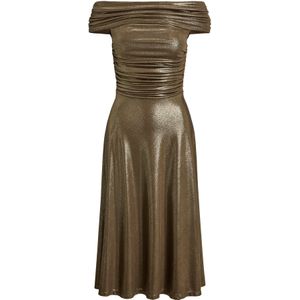 Lauren Ralph Lauren - HELDAI - Cocktailjurk - Aardetinten - Gevoerde Zoom