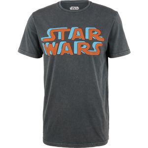 Recovered Shirt 'Star Wars Sketched Logo'  donkergrijs