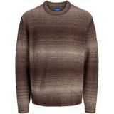 Jack & Jones - JORMEADOWS - Trui - Lichtgrijs - Donkerrood