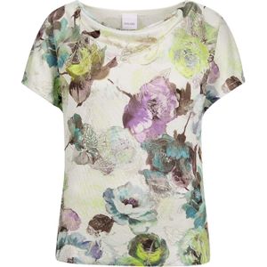 MADELEINE Trui  taupe / lichtgroen / lavendel / wolwit