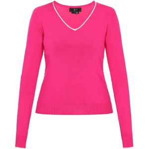 faina Trui  fuchsia / wit