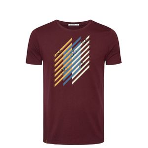 GREENBOMB Shirt 'Bike Grid'  wijnrood