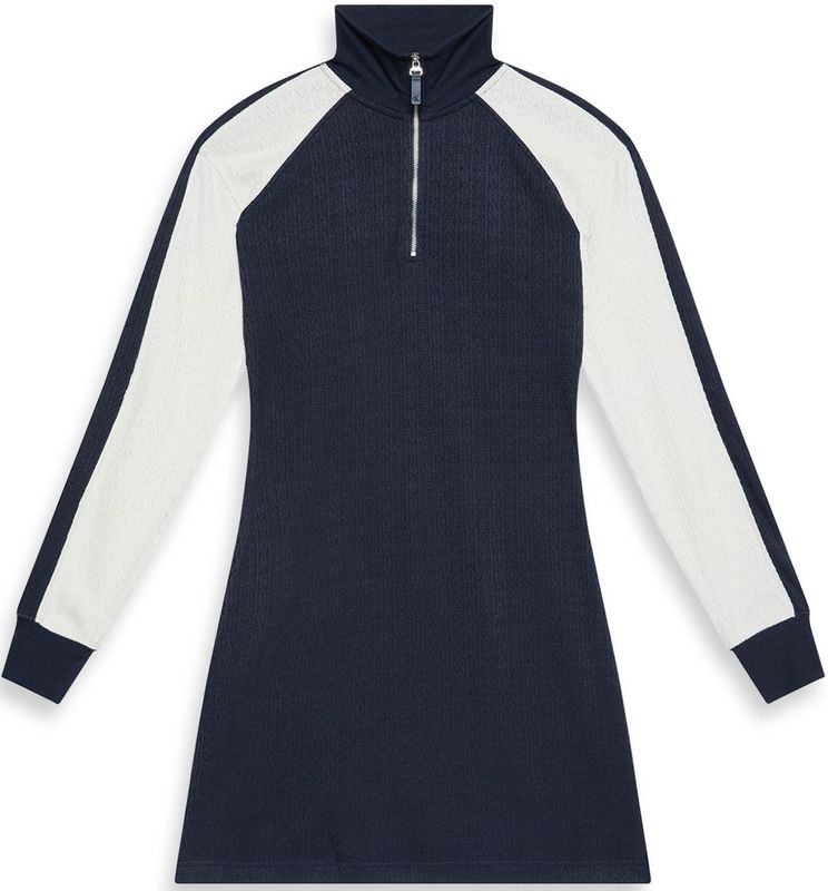 Calvin Klein - Jeans - Nachtblauw/Wit - Jurk - Korte Lengte - Normale Pasvorm