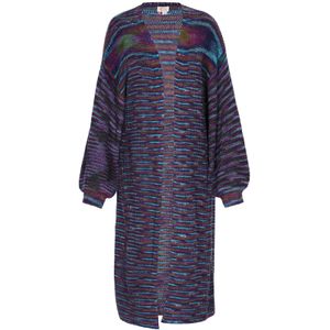 IZIA Gebreid vest  navy / aqua / bessen