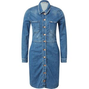 Blousejurk - Halsey - Denim - Effen - Lange Mouw - Normale Pasvorm